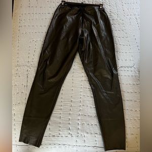 Commando vegan faux leather leggings in black, size XL